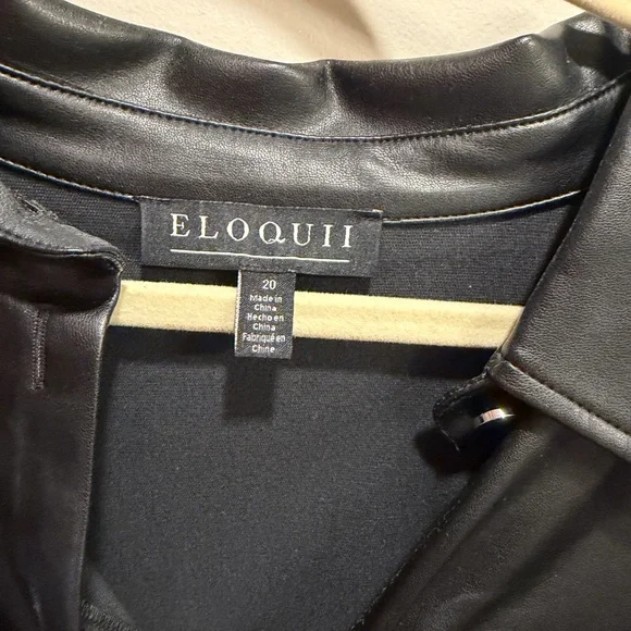 Faux Leather Dress With Pleated Skirt - Picture 5 of 8